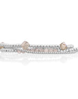 Labradorite Cushion Cut Universe Armbanden Stack | Zilver
