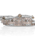 Labradorite Bold Mix Saturn Armbanden Stack | Zilver