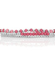 Fuschsia Quartz Interstellar Universe Armbanden Stack | Zilver