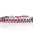 Aubergine Quartz Interstellar Bold Mix Armbanden Stack | Zilver