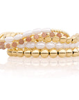 Pearl Bubble Saturn Armbanden Stack | Goudkleurig