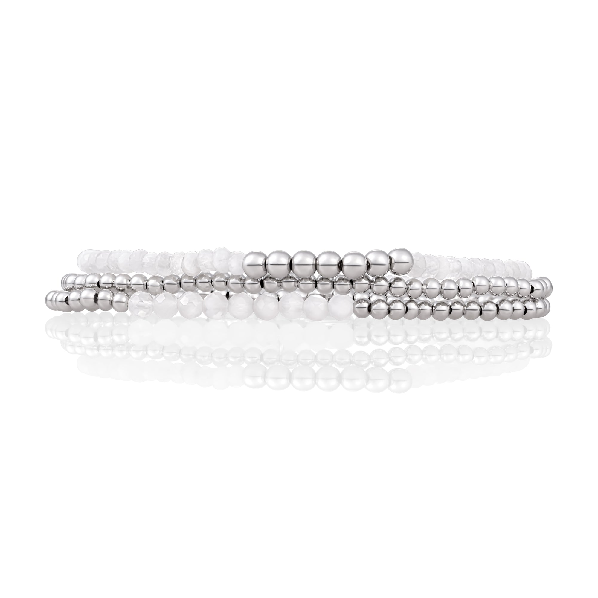 Moonstone Universe Armbanden Stack | Zilver