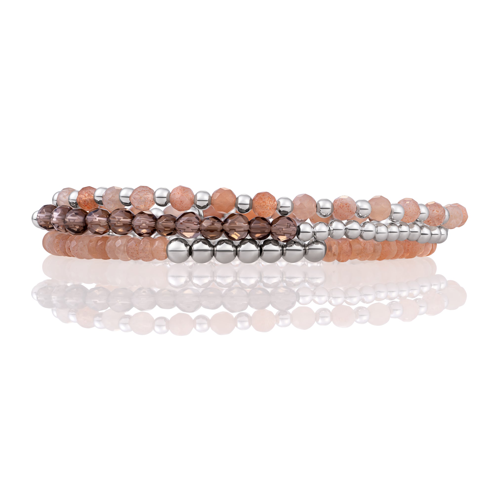Sunstone Reverse Universe Armbanden Stack | Zilver