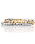 Bicolor Mix Saturn Wave Armbanden Stack | Goudkleurig