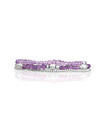 Amethyst Bold Mix Saturn Armbanden Stack | Zilver