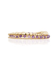 Amethyst Interstellar Saturn Wave Armbanden Stack | Goudkleurig