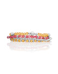 Light Citrine Fuchsia Interstellar Bold Mix Armbanden Stack | Zilver