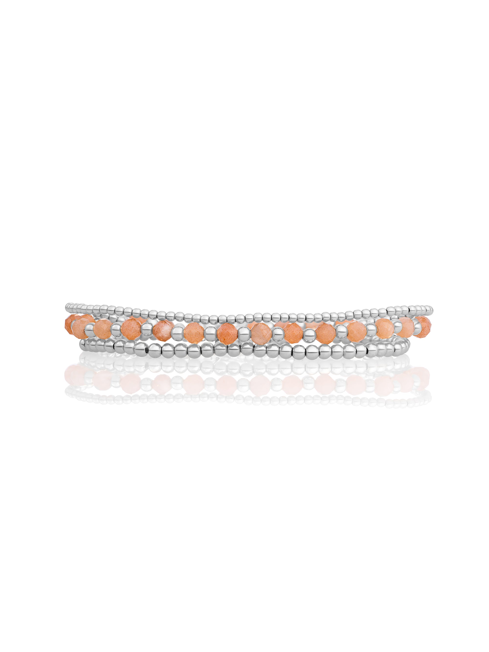 Sunstone Interstellar Saturn Armbanden Stack | Zilver