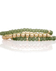 Lime Jade Roundel Interstellar Armbanden Stack | Goudkleurig