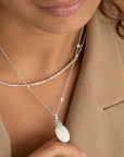 Hanger Leaf Celestial Crystal Zilver