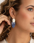 Blue Aventurine Blossom oorbel edelstenen