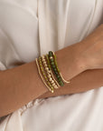 Southern Jade Saturn Bubble Armbanden Stack | Goudkleurig