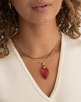 Fuchsia Quartz Blossom ketting edelsteen