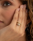 Twist Ring Zirconia | 9 karaat