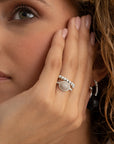 Twist Ring Zirconia - Zilver