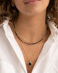 Onyx Kralenketting 2mm Goudkleurig