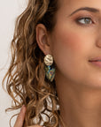 Labradorite Blossom oorbel edelstenen