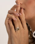Edge Ring Labradorite l Zilver
