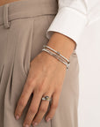 Twist Ring Labradorite - Zilver