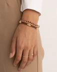 Aubergine Quartz Bold Mix Twist Armbanden Stack | Goudkleurig