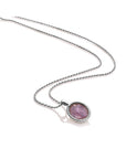Amethyst Twist Pendant Ketting set | Zilver