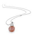 Sunstone Medium Oval Fuse Ketting Set | Zilver