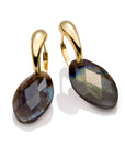 Labradorite Leaf Bold Fuse Oorbellen Set | Goudkleurig