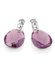 Aubergine Quartz Afterglow Bubble Huggies Oorbellen set | Zilver