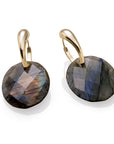 Labradorite Large Oval Bold Fuse Oorbellen Set | Goudkleurig
