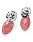 Cherry Quartz Leaf Fuse Oorbellen Set | Zilver