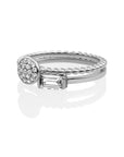 Disc Galaxy Baguette Ringen Set l Zilver