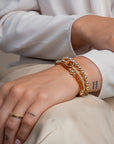 dames armband met oranje edelsteen kralen