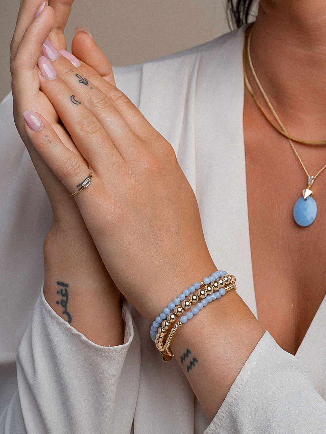 edelsteen armbanden voor vrouwen met goud of zilveren kralen