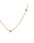 White CZ Beads Ankerketting | Goudkleurig