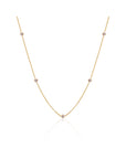 White CZ Beads Ankerketting | Goudkleurig