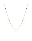 Black CZ Beads Ankerketting | Goudkleurig