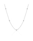 White CZ Beads Ankerketting | Zilver