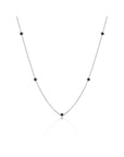 Black CZ Beads Ankerketting | Zilver