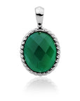 Twist Pendant l Green Onyx