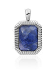 edelsteen hanger gemaakt van zilver met blauwe edelsteen van Sparkling