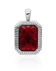 Baguette hanger met Ruby Quartz edelsteen van Sparkling