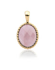 Twist pendant - Rose Quartz