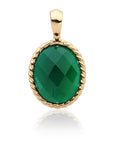 Twist Pendant l Green Onyx