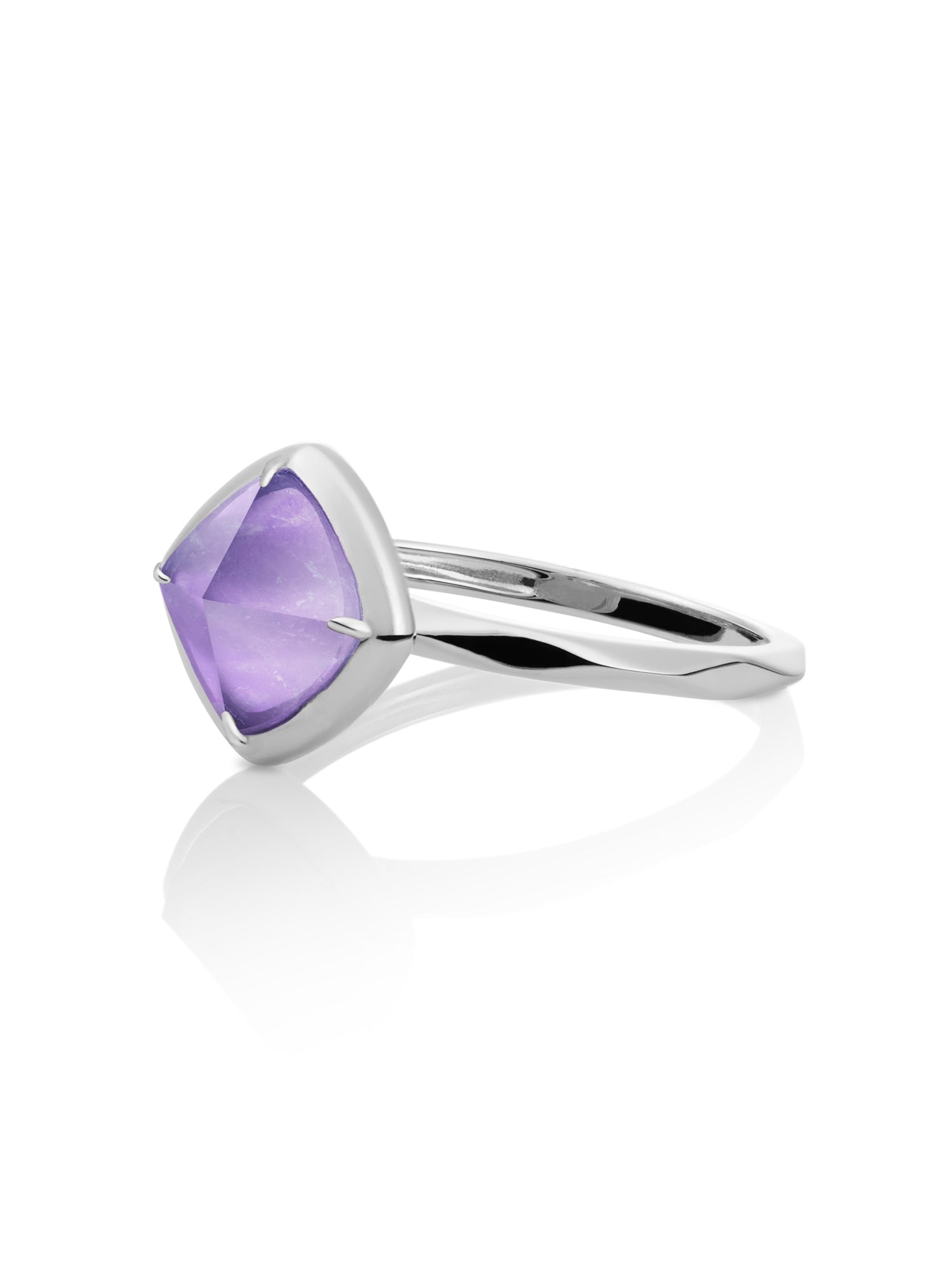 Edge Ring Amethyst | zilver