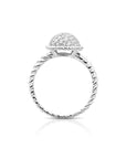 Twist Ring Zirconia - Zilver