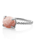 Twist Ring Sunstone | Zilver