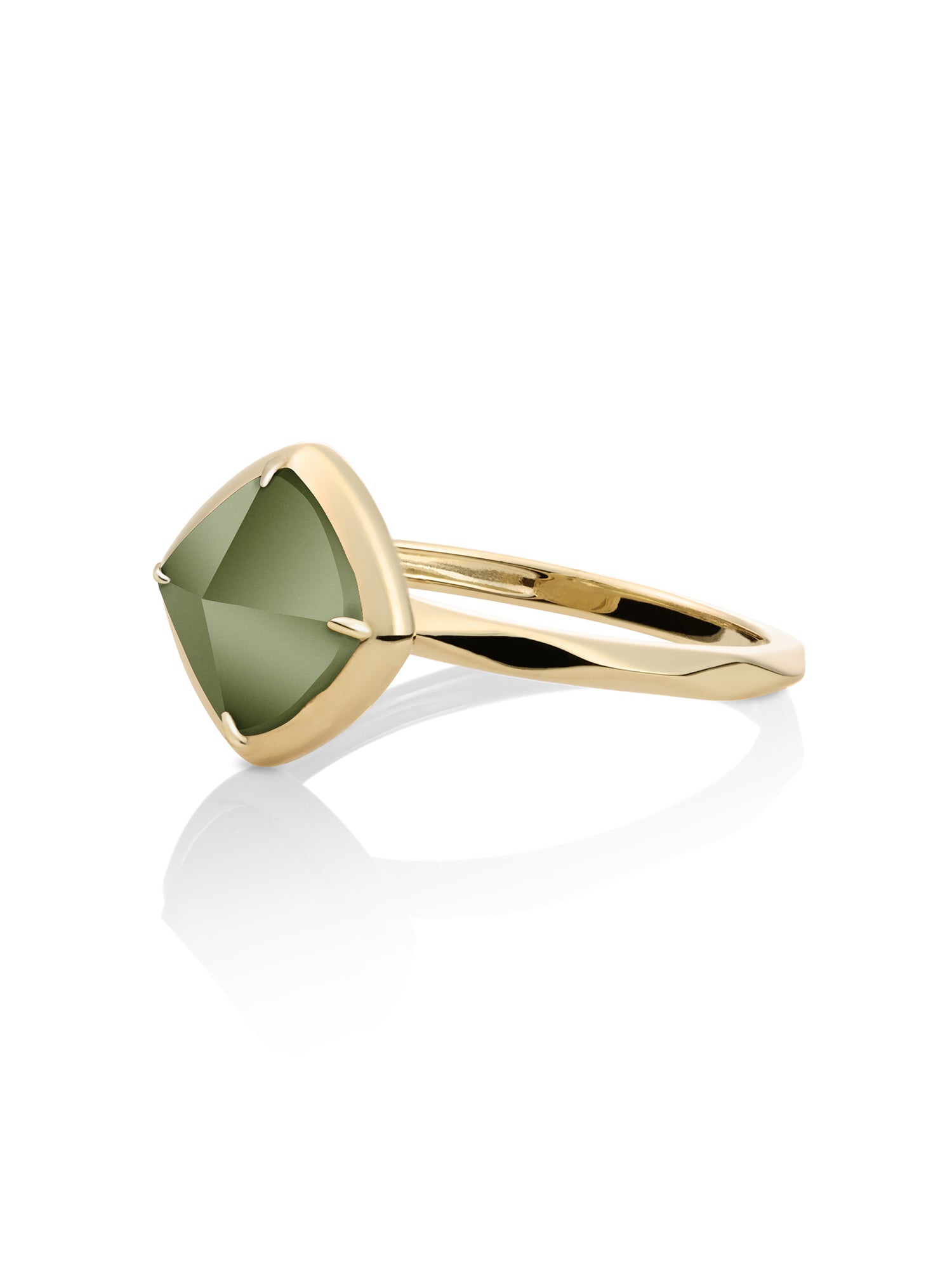 Edge Ring Lime Jade | 9 karaat