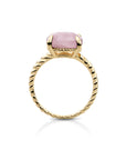 Twist Ring Rose Quartz | 9 karaat