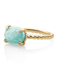 Twist Ring Rich Green Amazonite | 9 karaat