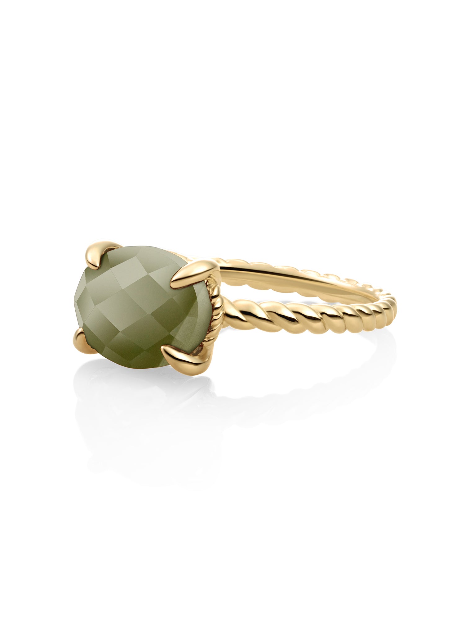 Twist Ring Lime Jade Twist | 9 karaat